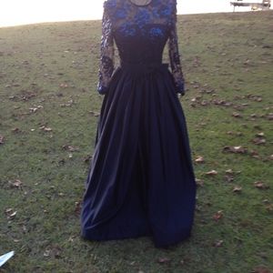 Blue Sequin/Satin CH by Carolina Herrera Gown